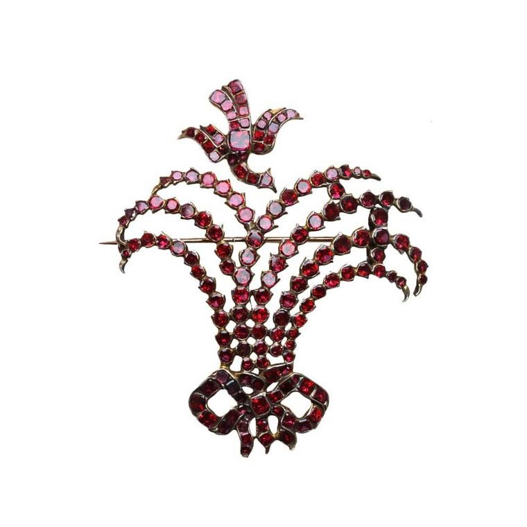 Scarlet Flight Floral Brooch