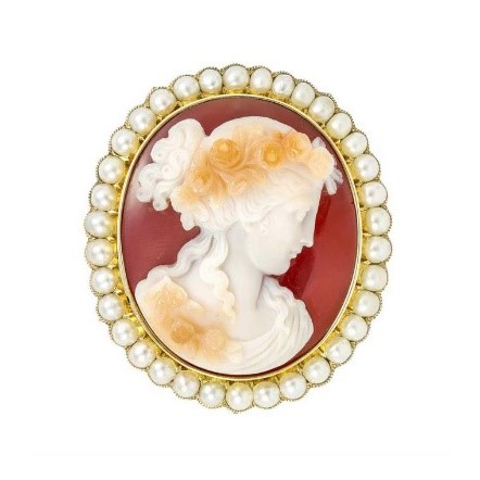 Victorian Muse Pearl Cameo